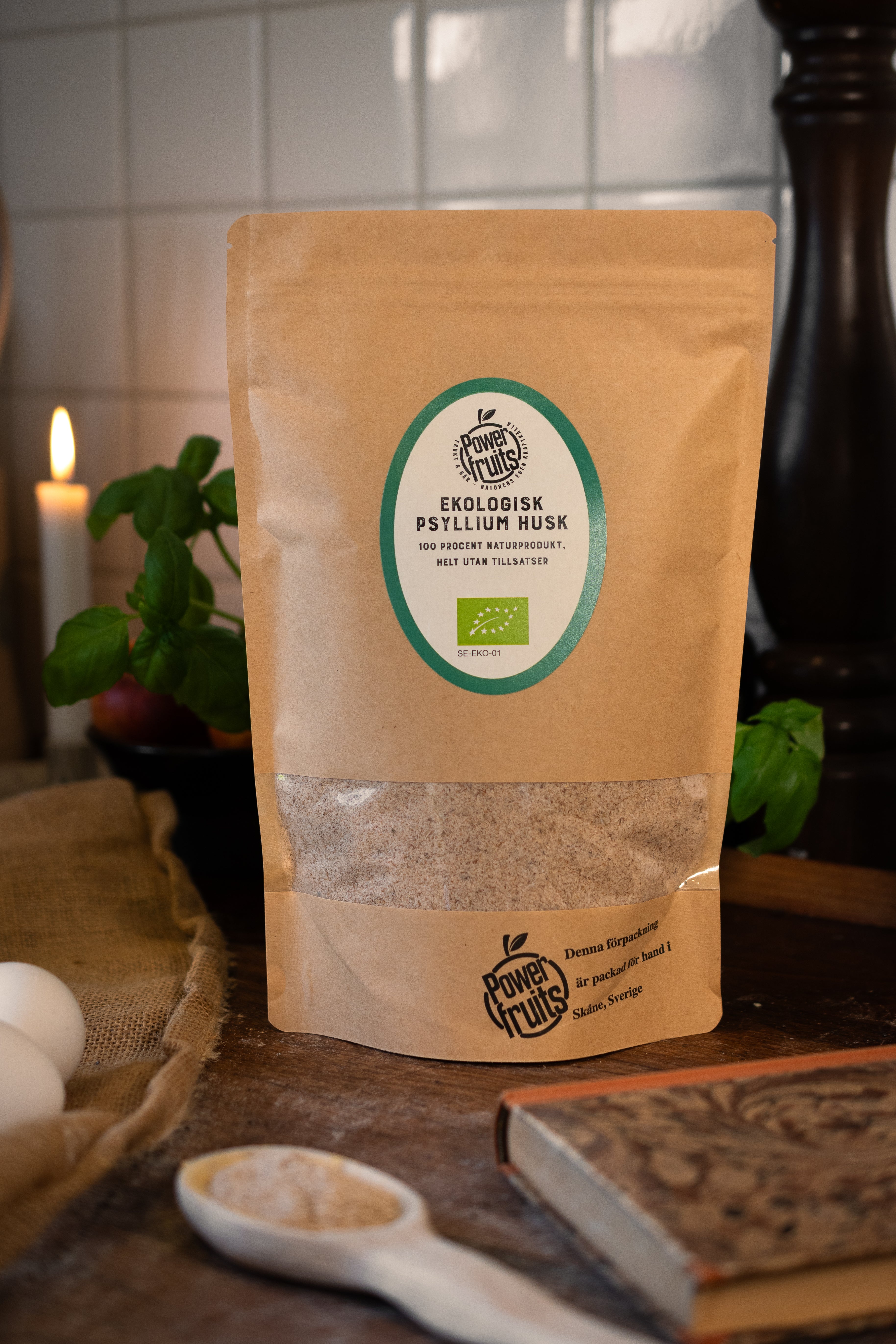 Powerfruits Psyllium husk 500g (EKO)