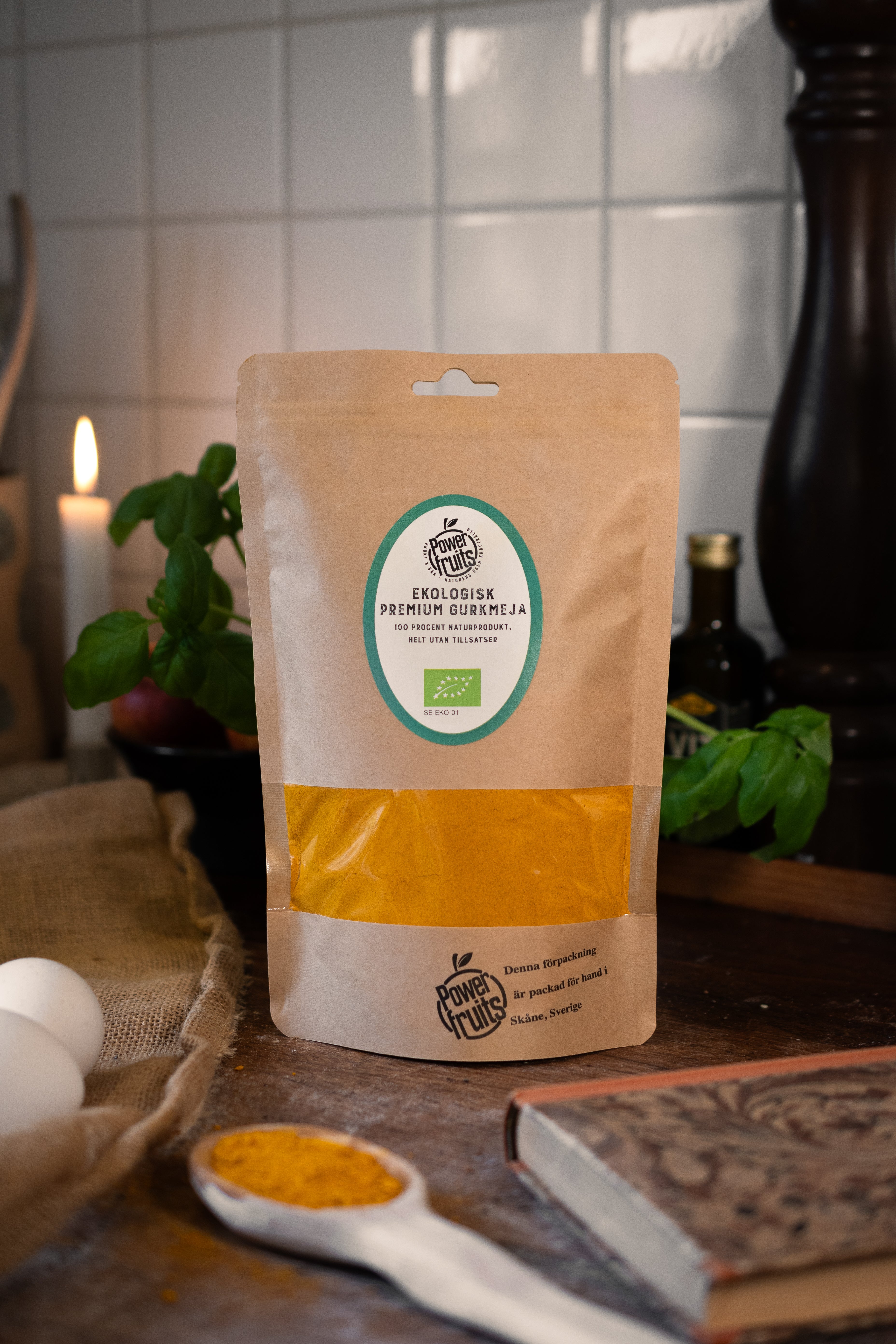 Powerfruits Gurkmeja Premium 500g (EKO)