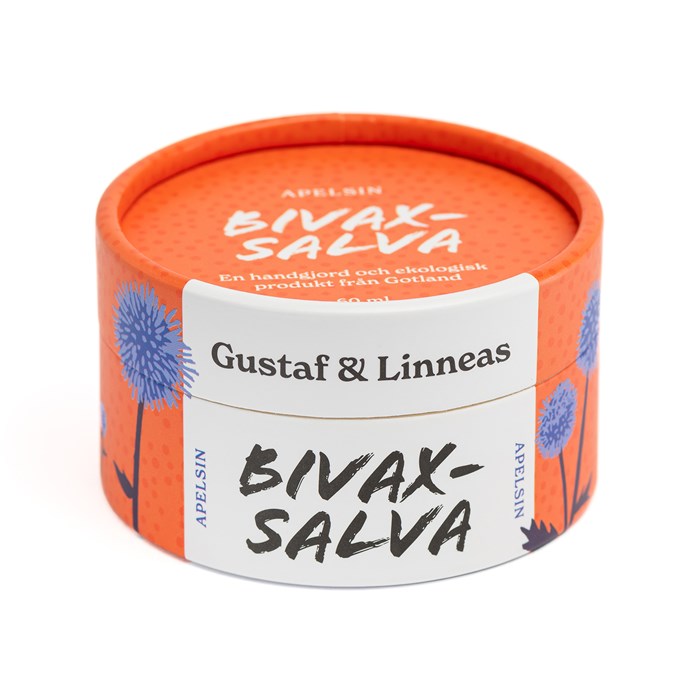 Gustaf & Linnea Bivaxsalva med apelsin 60 g