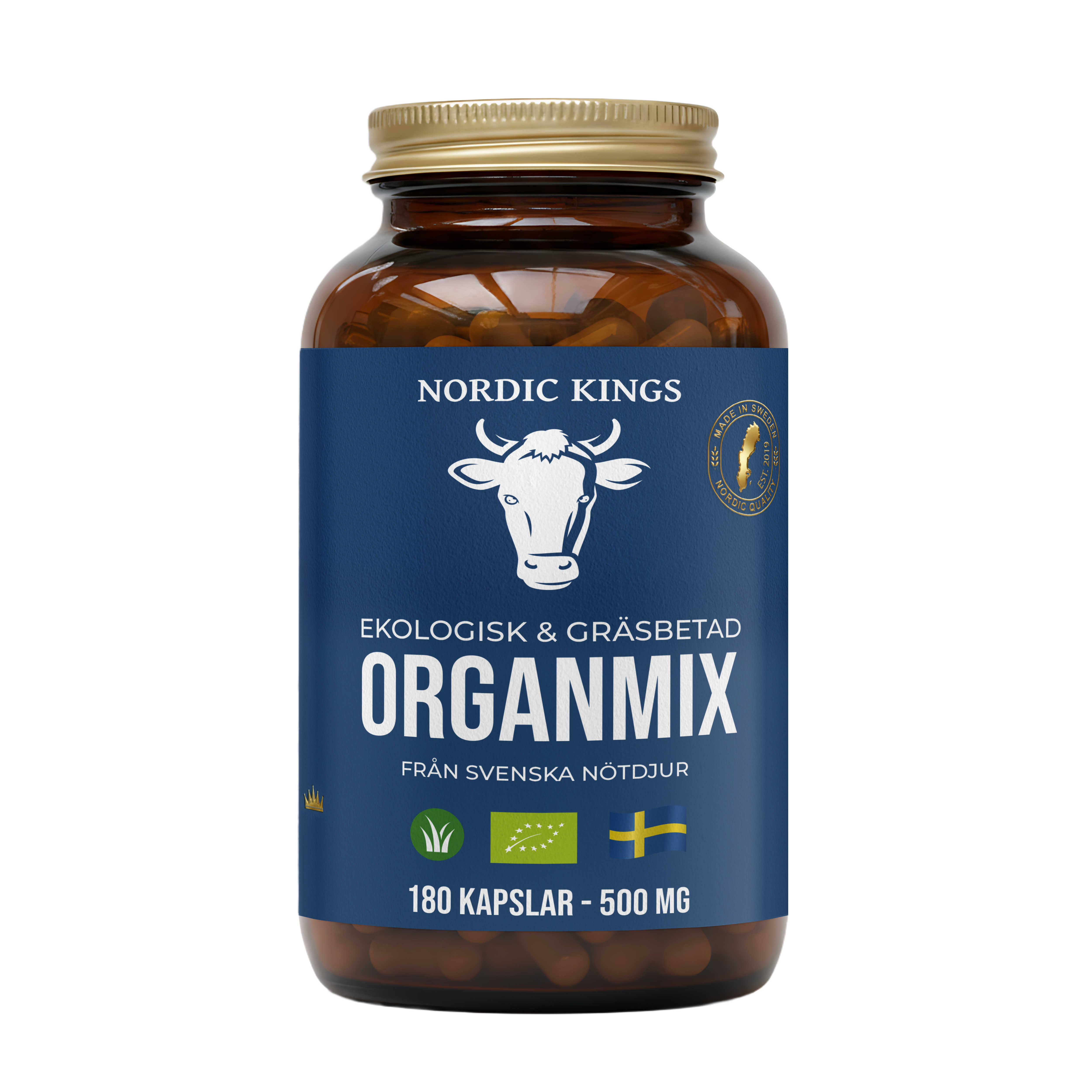 Nordic Kings, 100% gräsbetad & ekologisk organmix 180 kapslar