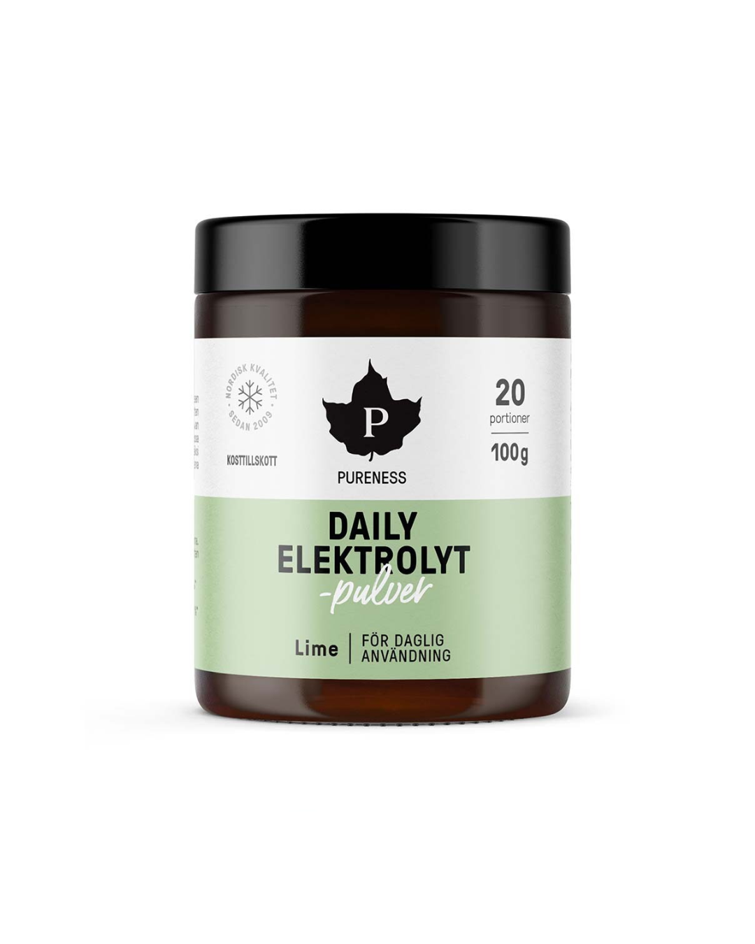 Pureness Daily elektrolytpulver Lime 100g