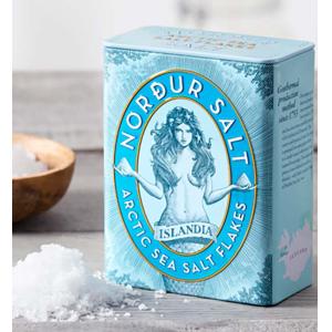 Isländskt flingsalt 125 g, plåtburk, Nordur