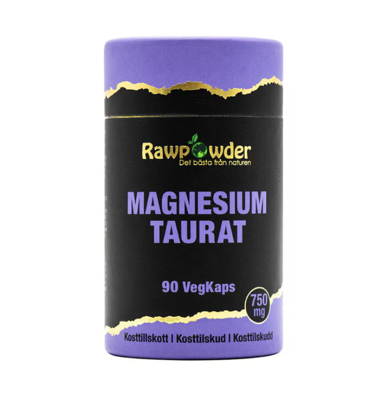 Rawpowder Magnesium Taurat 750mg 90 kapslar