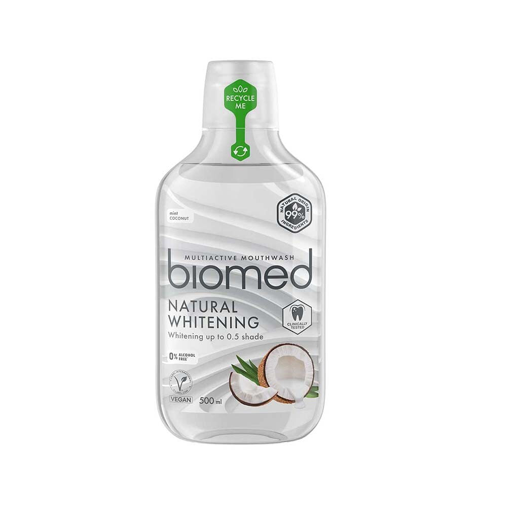 Biomed Natural Whitening munskölj 500ml